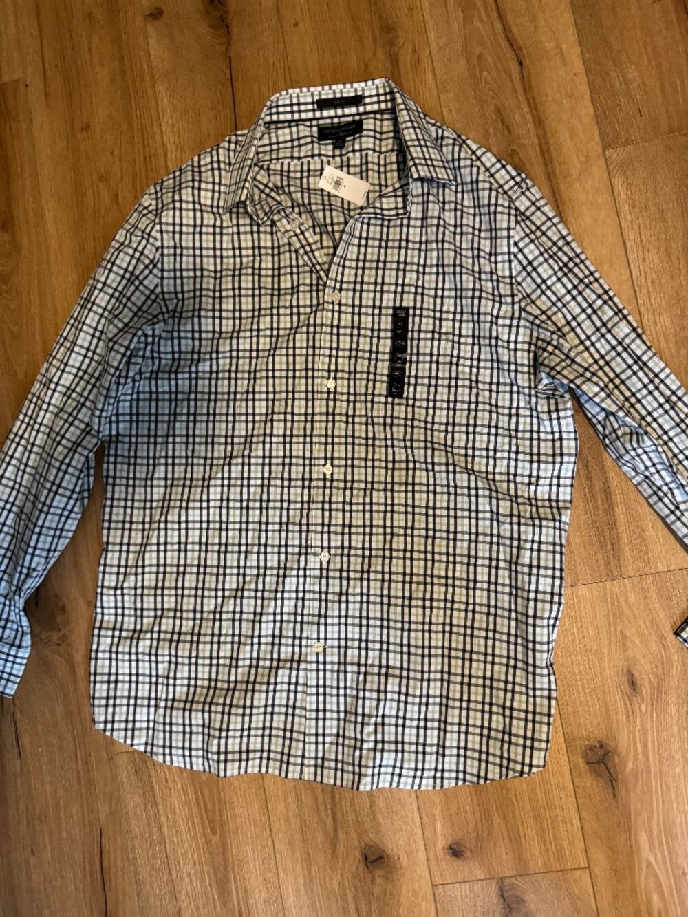 Banana Republic Slim Fit Wrinkle-Resistant Green Check Shirt Men's XL NWT
